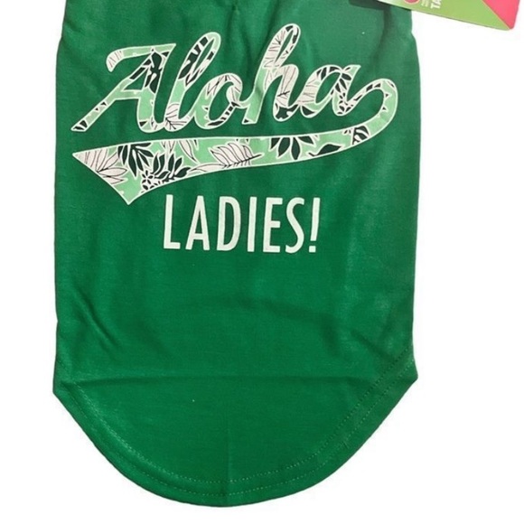 NWT Vibrant Life "Aloha Ladies" Dog Tank Top Green Floral XS,SM & MED Available - Picture 2 of 11